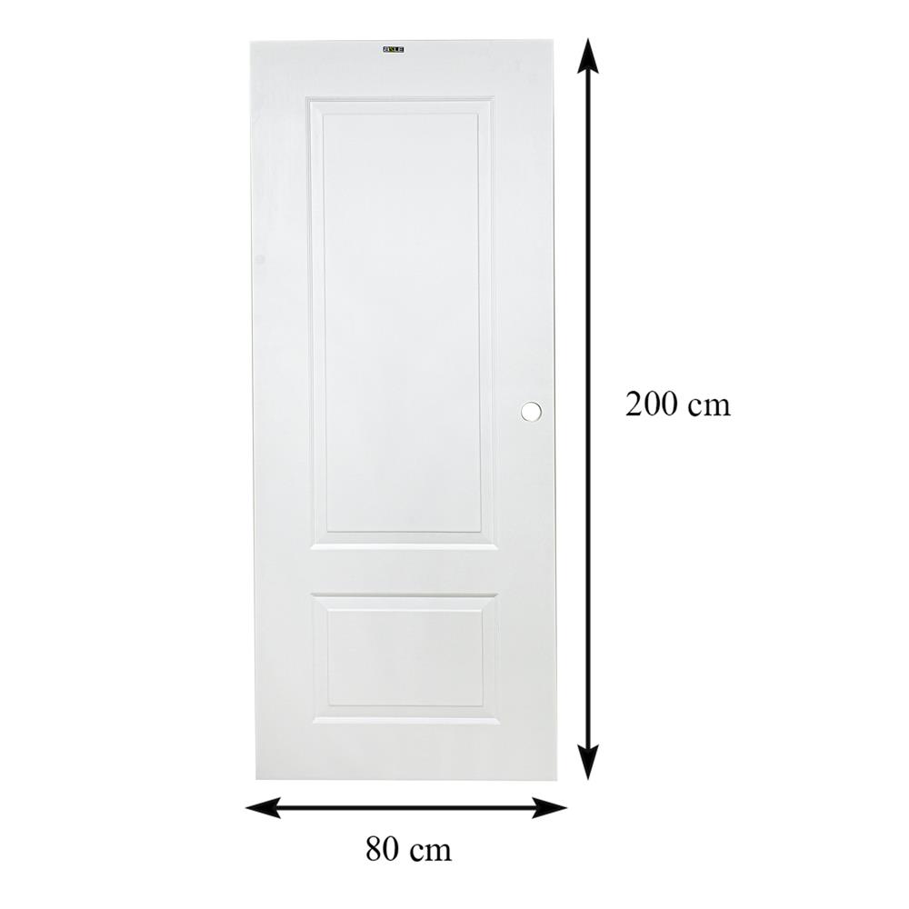 ประตูภายนอก UPVC AZLE PZ N2 80X200 ซม. สีขาว เจาะลูกบิด