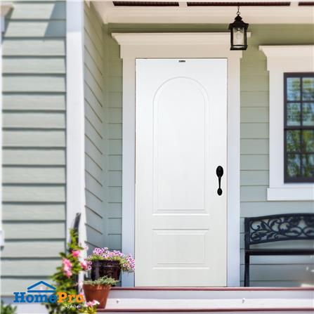 ประตูภายนอก UPVC AZLE PZ N2 80X200 ซม. สีขาว เจาะลูกบิด_3