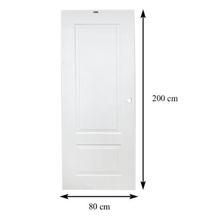 ประตูภายนอก UPVC AZLE PZ N2 80X200 ซม. สีขาว เจาะลูกบิด_5