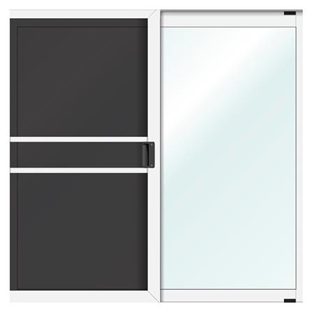 หน้าต่างบานเลื่อน อะลูมิเนียม S-S มุ้ง LYNN OK 120X110 ซม. สีขาว_2