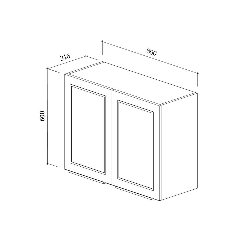 ตู้แขวนคู่บานทึบ STARMARK KYLIE 80x60 ซม. V1 สีครีม