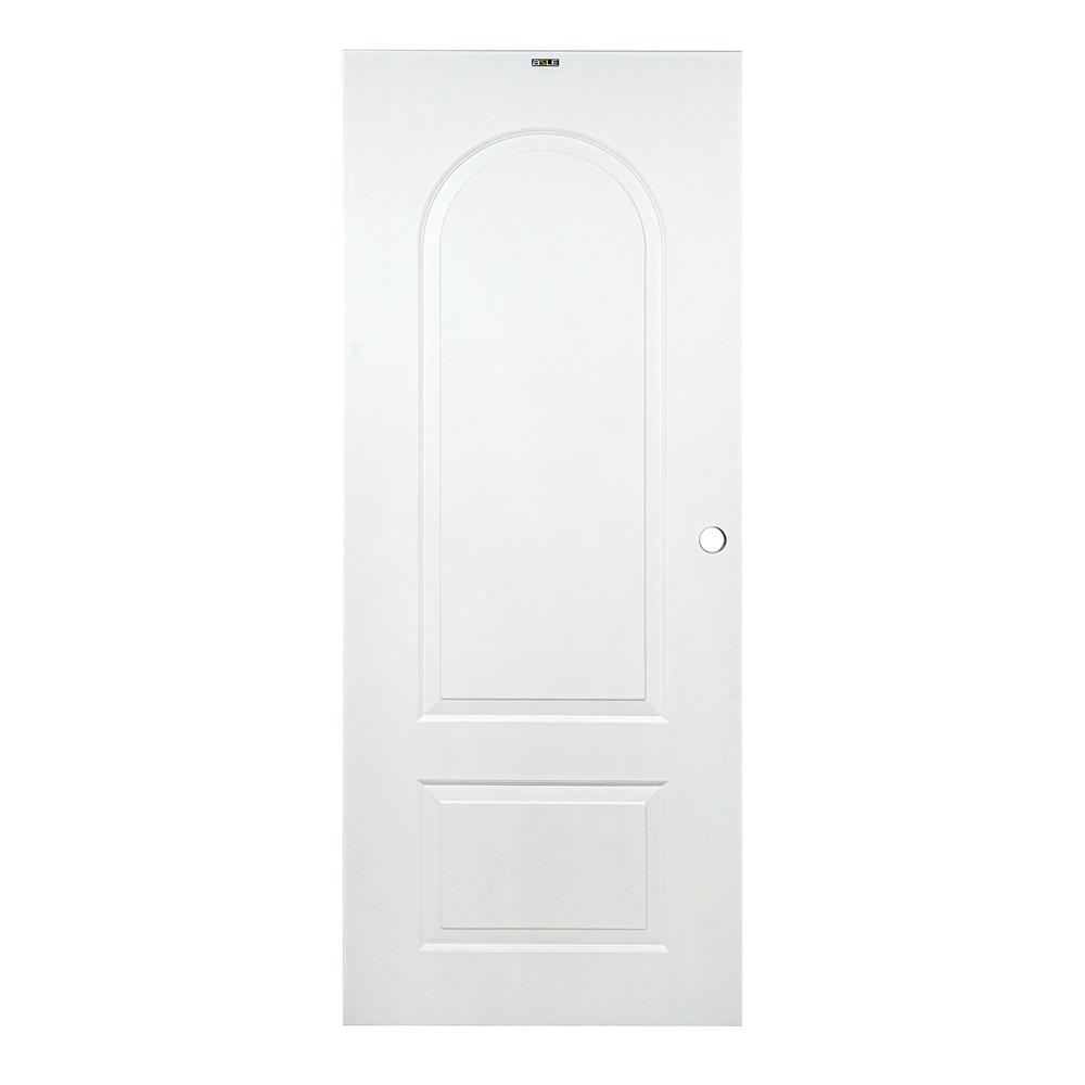 ประตูภายนอก UPVC AZLE PZ N1 80X200 ซม. สีขาว เจาะลูกบิด