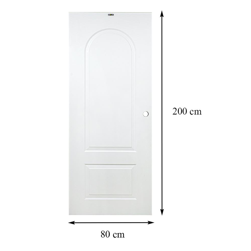 ประตูภายนอก UPVC AZLE PZ N1 80X200 ซม. สีขาว เจาะลูกบิด