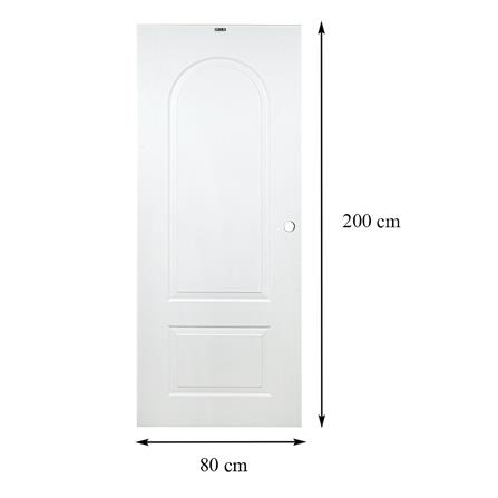 ประตูภายนอก UPVC เจาะลูกบิด AZLE PZ N1 80x200 ซม. สีขาว_5