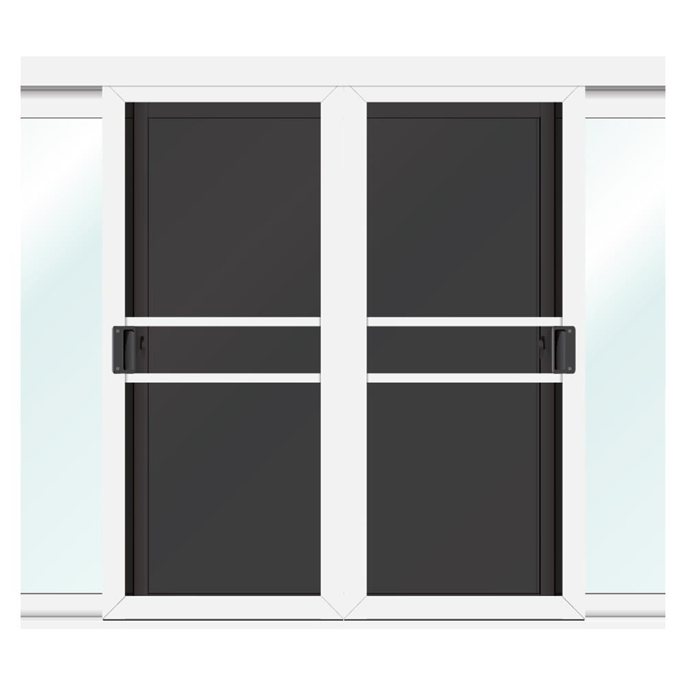 หน้าต่างบานเลื่อน อะลูมิเนียม S-F-S มุ้ง LYNN OK 180X110 ซม. สีขาว