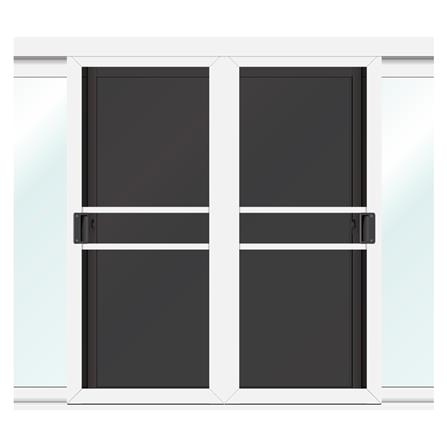 หน้าต่างบานเลื่อน อะลูมิเนียม S-F-S มุ้ง LYNN OK 180X110 ซม. สีขาว_2