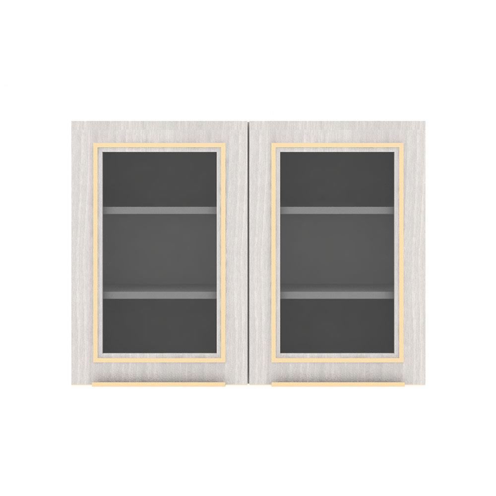 ตู้แขวนคู่บานกระจก STARMARK KYLIE 80x60 ซม. V1 สีครีม