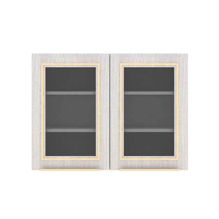 ตู้แขวนคู่บานกระจก STARMARK KYLIE 80x60 ซม. V1 สีครีม