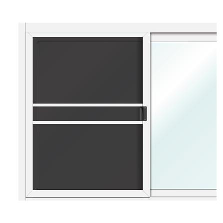 หน้าต่างบานเลื่อน อะลูมิเนียม S-S มุ้ง LYNN OK 150X110 ซม. สีขาว_1