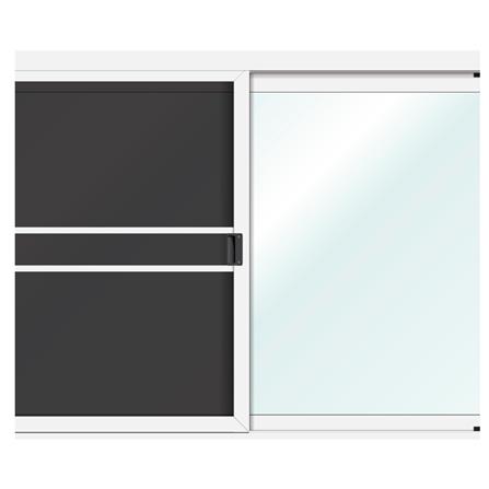 หน้าต่างบานเลื่อน อะลูมิเนียม S-S มุ้ง LYNN OK 150X110 ซม. สีขาว_2