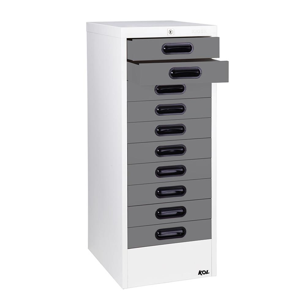 ตู้ลิ้นชักเหล็ก 10 ลิ้นชัก KOL KA-940 G1 สีเทา
