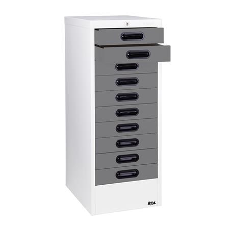 ตู้ลิ้นชักเหล็ก 10 ลิ้นชัก KOL KA-940 G1 สีเทา_2