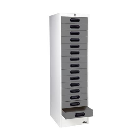 ตู้ลิ้นชักเหล็ก 15 ลิ้นชัก KOL KA-1319 G1 สีเทา_2