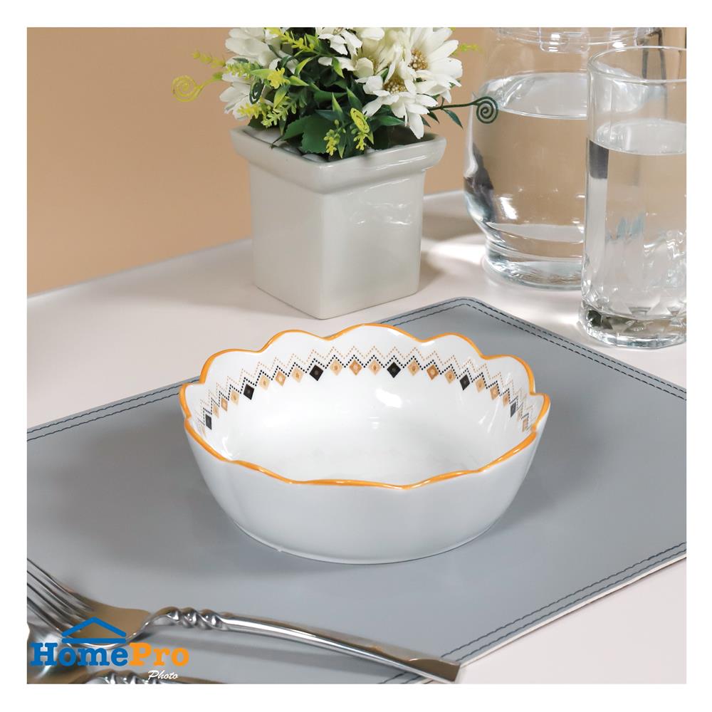 ชามขอบหยัก PORCELAIN 7 นิ้ว KECH HORO