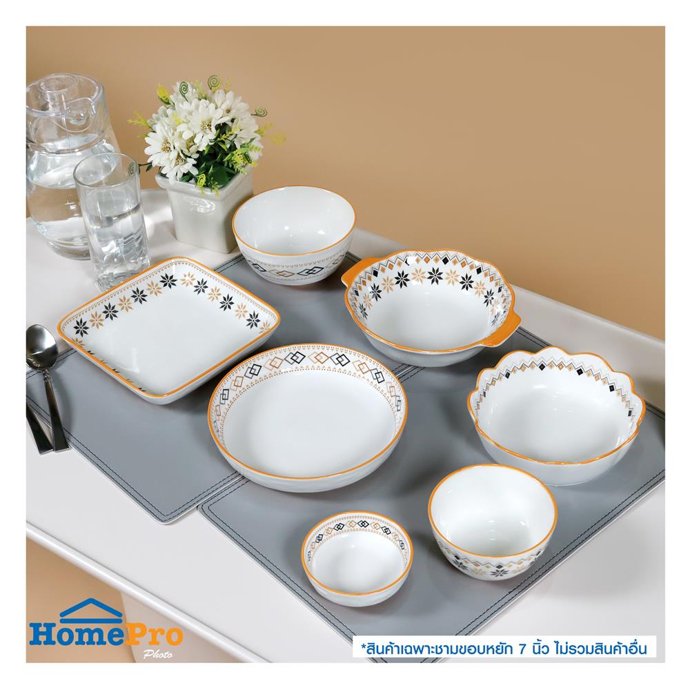 ชามขอบหยัก PORCELAIN 7 นิ้ว KECH HORO