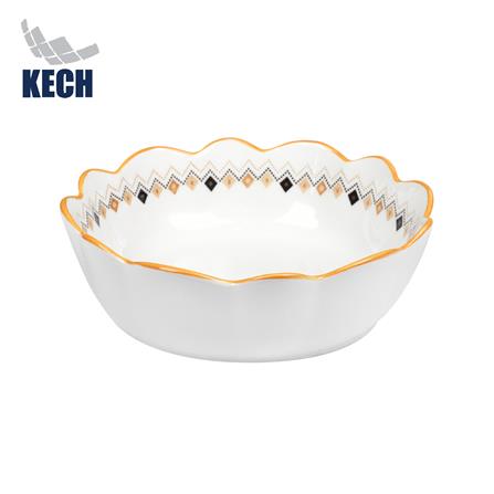 ชามขอบหยัก PORCELAIN 7 นิ้ว KECH HORO_0