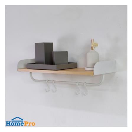 ชั้นติดผนังพร้อมขอแขวน STACKO FLEXI 60x20x20 ซม. สีขาว_2