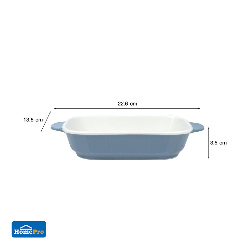 จานเหลี่ยม 2 หู PORCELAIN 8 นิ้ว KECH BRIGHT SKY