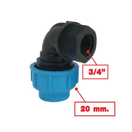 ข้องอสวมล็อก เกลียวใน ตรามือ PN16 20 มม.X3/4 นิ้ว_2