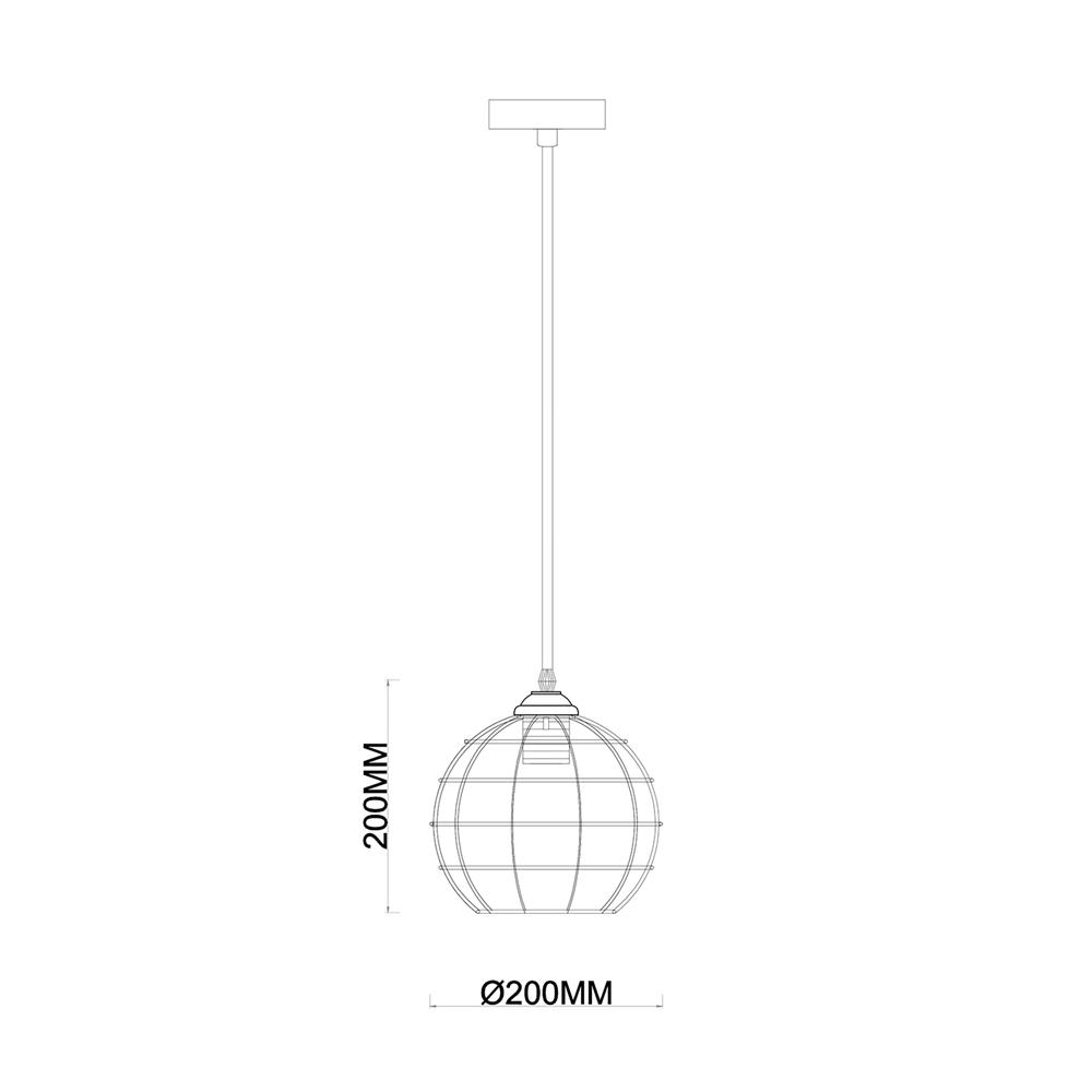ไฟช่อ CARINI P230326 สีดำ 1 หัว