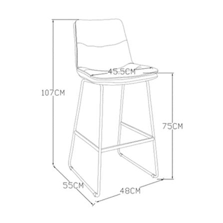 เก้าอี้บาร์ FURDINI BOTIK สีน้ำตาล_8