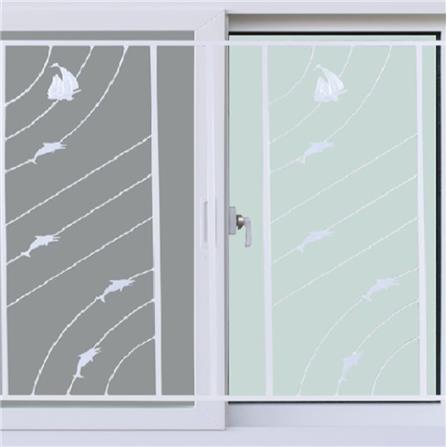 หน้าต่างบานเลื่อน UPVC S-S เหล็กดัด มุ้ง WINDOW ASIA ลายทะเล (ขาว) 120X110 ซม. สีขาว_1