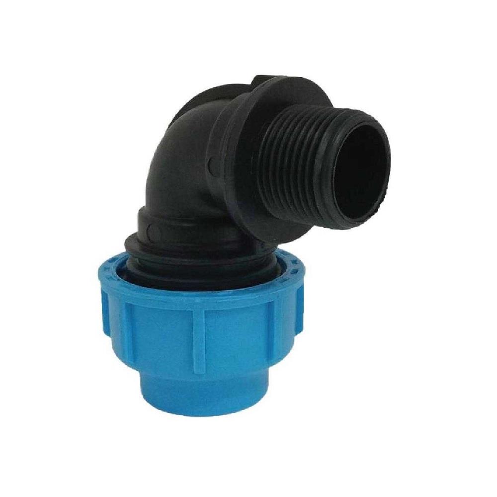 ข้องอสวมล็อก เกลียวนอก ตรามือ PN16 32 มม.X3/4 นิ้ว