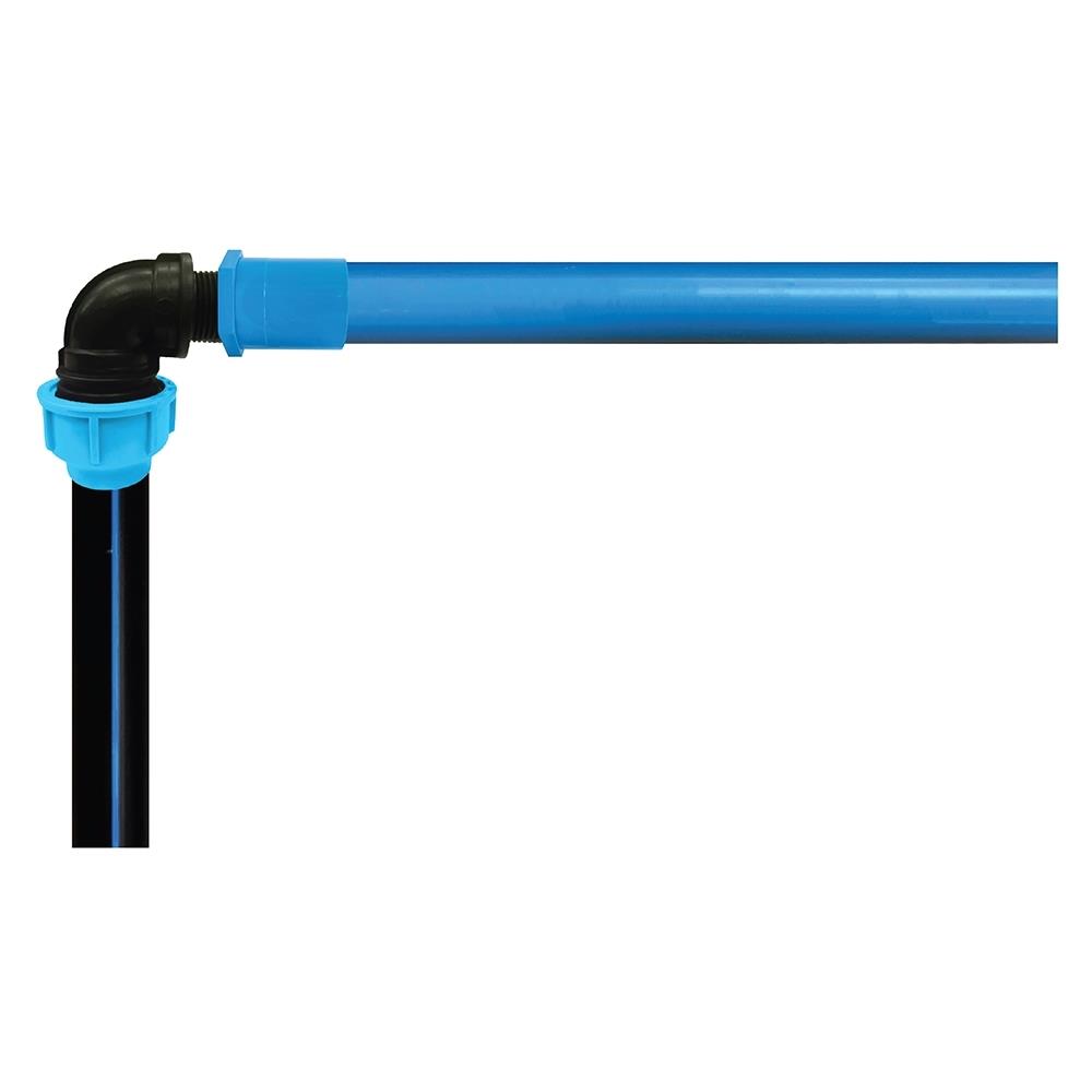 ข้องอสวมล็อก เกลียวนอก ตรามือ PN16 32 มม.X3/4 นิ้ว