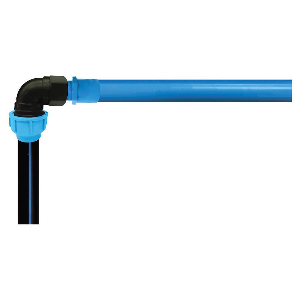 ข้องอสวมล็อก เกลียวใน ตรามือ PN16 25 มม.X3/4 นิ้ว