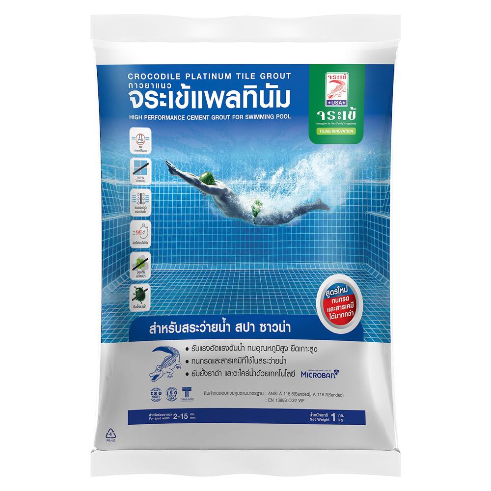 กาวยาแนวจระเข้ แพลทินัม สีครีมงาช้าง 1 กก.