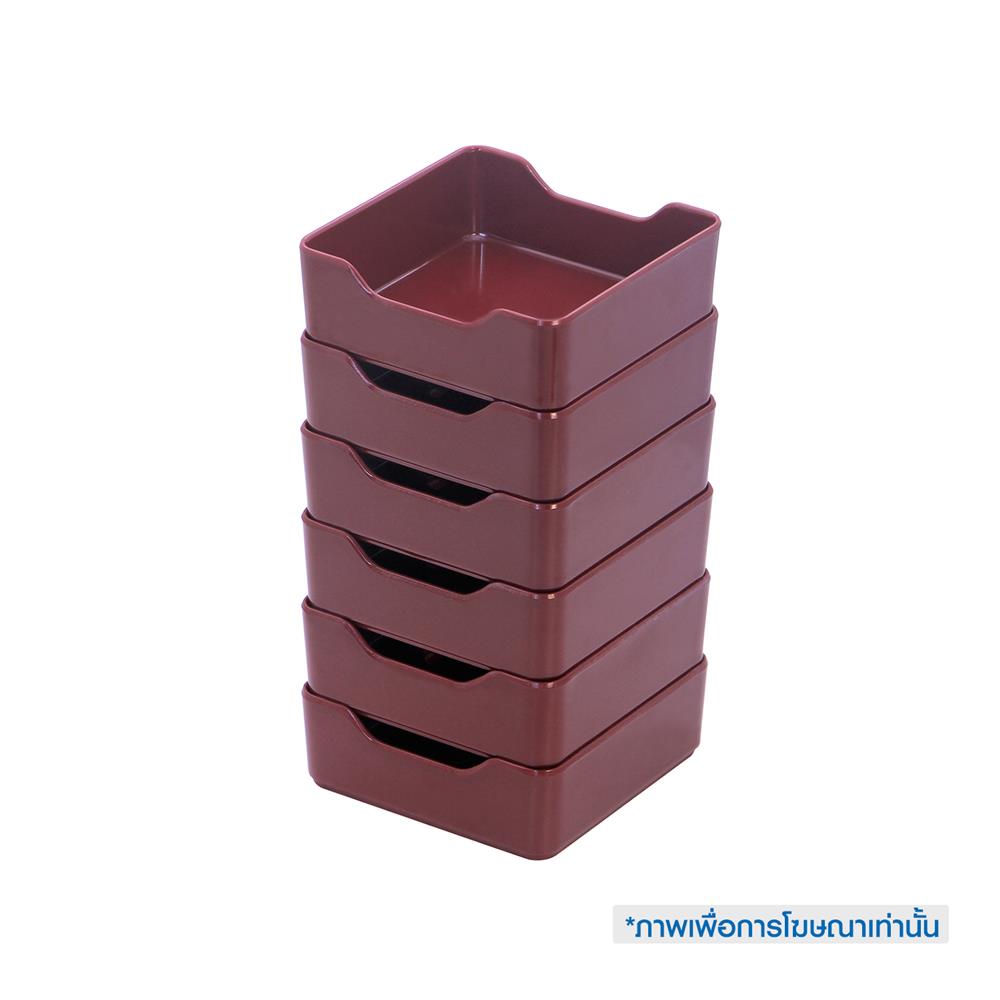 ถาดอาหารเมลามีน SUPERWARE 4.25 นิ้ว สีแดง