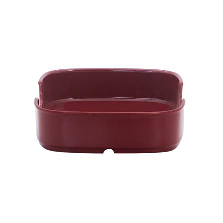 ถาดอาหารเมลามีน SUPERWARE 5.5x9.5 นิ้ว สีแดง_2