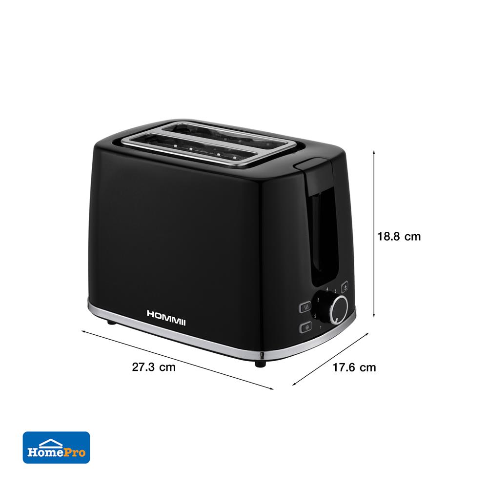 เครื่องปิ้งขนมปัง HOMMII NC-62323 HM01 สีดำ