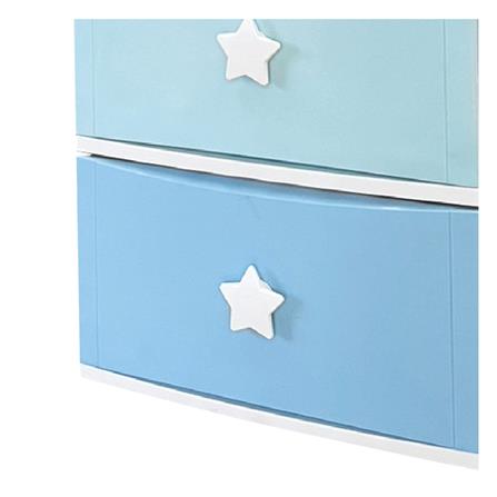 ตู้ลิ้นชัก 4 ชั้น STACKO C12 STAR 56x45x105 ซม. สีขาว/ฟ้า_3