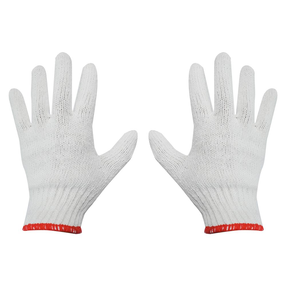 ถุงมือทอ DEXZON 6 ขีด 10 โหล/แพ็ก สีขาว