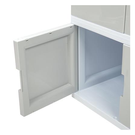 ตู้เสื้อผ้า STACKO SUPER CODE 69x50x161 ซม. สีเทา_4