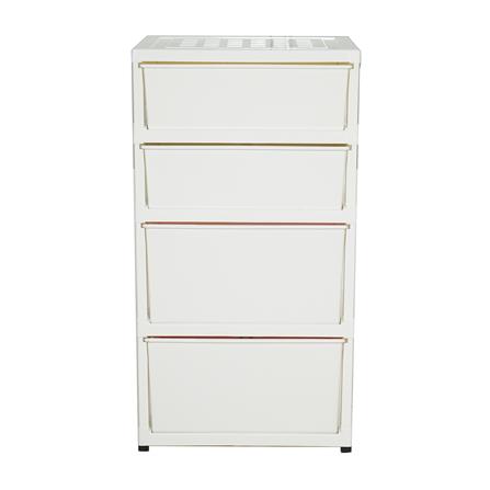 ตู้ลิ้นชัก 4 ชั้น STACKO C12 STAR 56x45x105 ซม. สีชมพู/ขาว_7