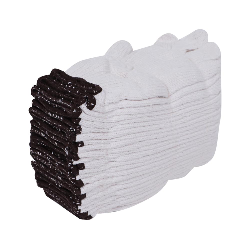 ถุงมือทอ DEXZON 7 ขีด 1 โหล/แพ็ก สีขาว