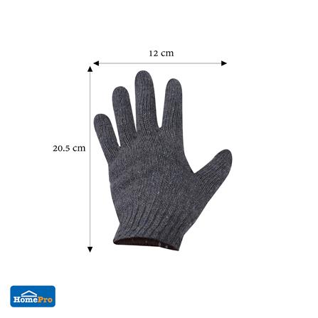 ถุงมือทอ DEXZON 7 ขีด แพ็ก 1 โหล สีเทา_4