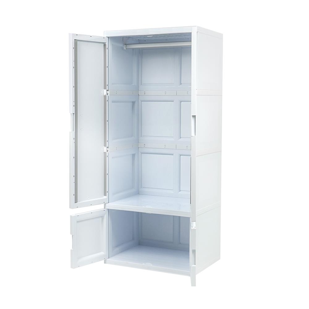 ตู้เสื้อผ้า STACKO SUPER CODE 69x50x161 ซม. สีขาว