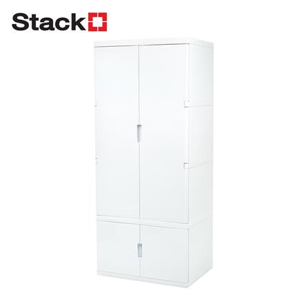 ตู้เสื้อผ้า STACKO SUPER CODE 69x50x161 ซม. สีขาว_1