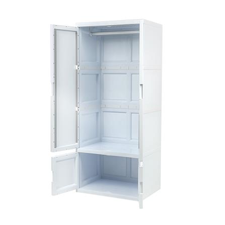 ตู้เสื้อผ้า STACKO SUPER CODE 69x50x161 ซม. สีขาว_3