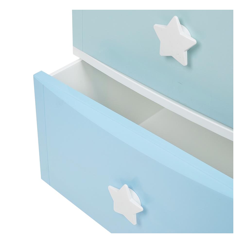 ตู้ลิ้นชัก 4 ชั้น STACKO C5 STAR 56x45x84 ซม. สีขาว/ฟ้า