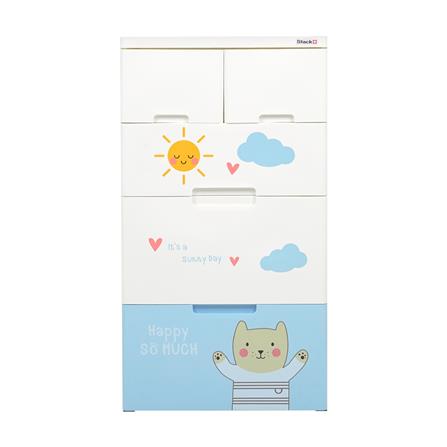 ตู้ลิ้นชัก 4 ชั้น STACKO A58 TINY 58x38x109 ซม. สีขาว/ฟ้า_2