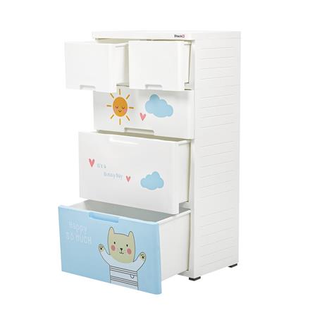 ตู้ลิ้นชัก 4 ชั้น STACKO A58 TINY 58x38x109 ซม. สีขาว/ฟ้า_3