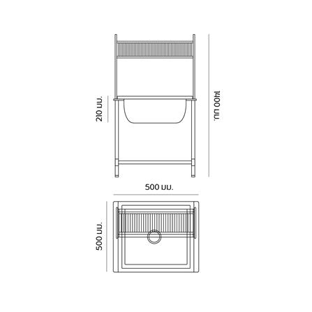 ซิงค์ขาตั้ง 1 หลุม DYNA HOME DH5050GB สีเงิน_4