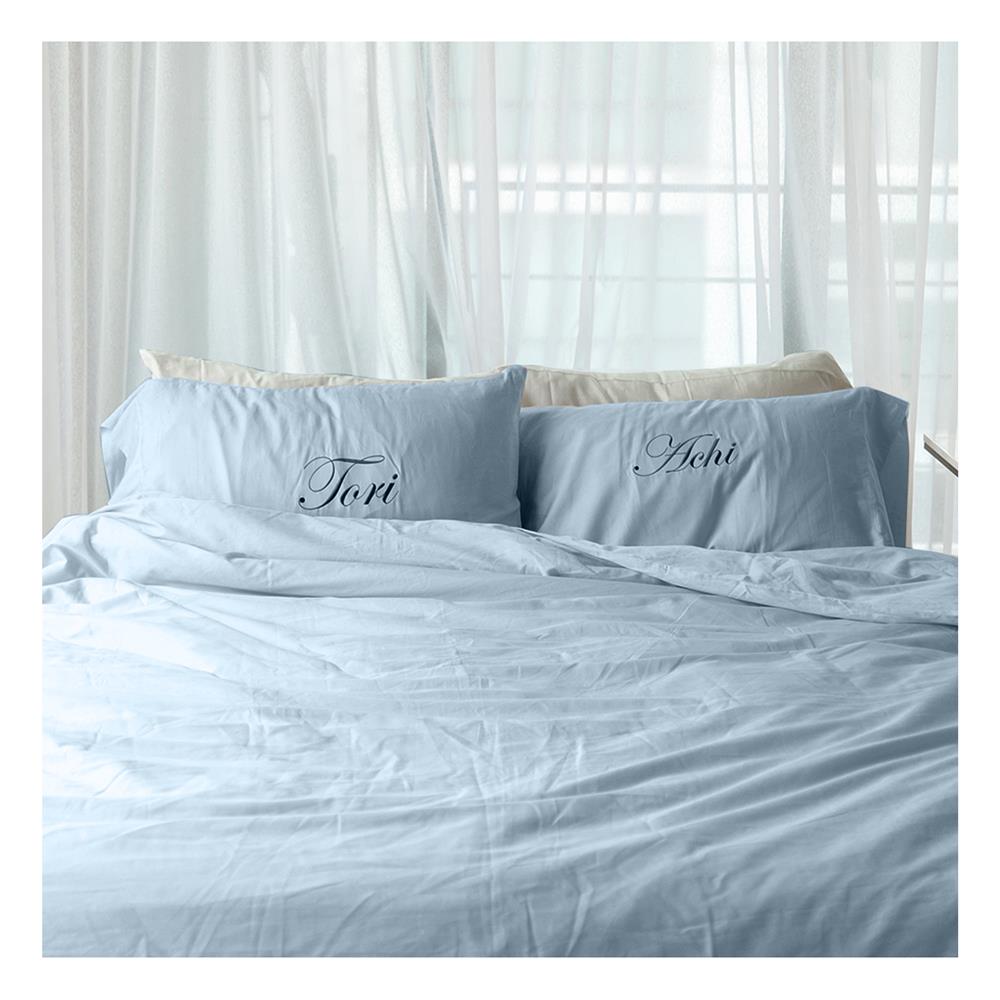 ชุดผ้าปูที่นอน 6 ฟุต 3 ชิ้น BENEATH LIGHT BLUE สีฟ้า