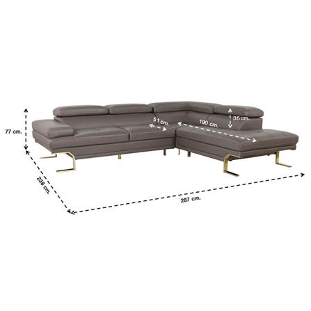 โซฟาเข้ามุมขวา SB FURNITURE FURAMA 19138406 สีเทา_10