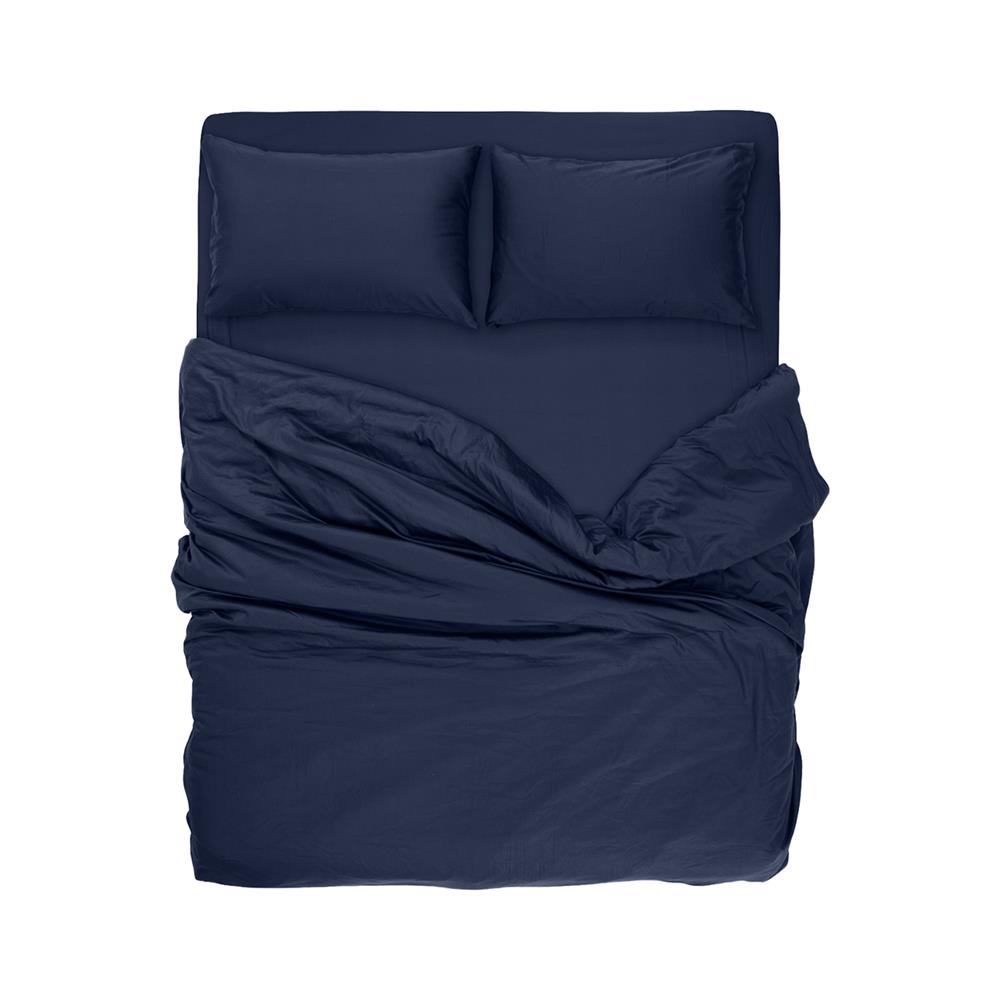 ชุดผ้าปูที่นอน 6 ฟุต 4 ชิ้น BENEATH NAVY BLUE สีน้ำเงินเข้ม