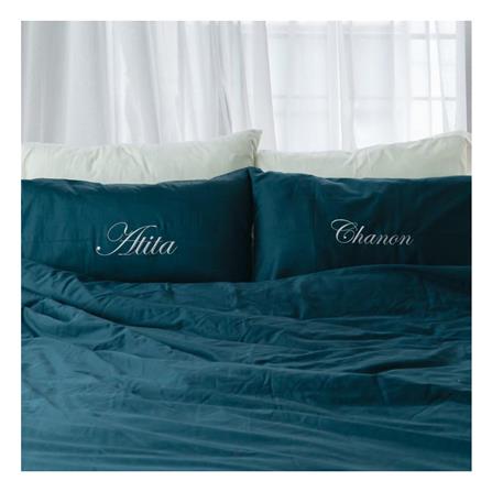 ชุดผ้าปูที่นอน 6 ฟุต 4 ชิ้น BENEATH DARK GREEN สีเขียวเข้ม_1